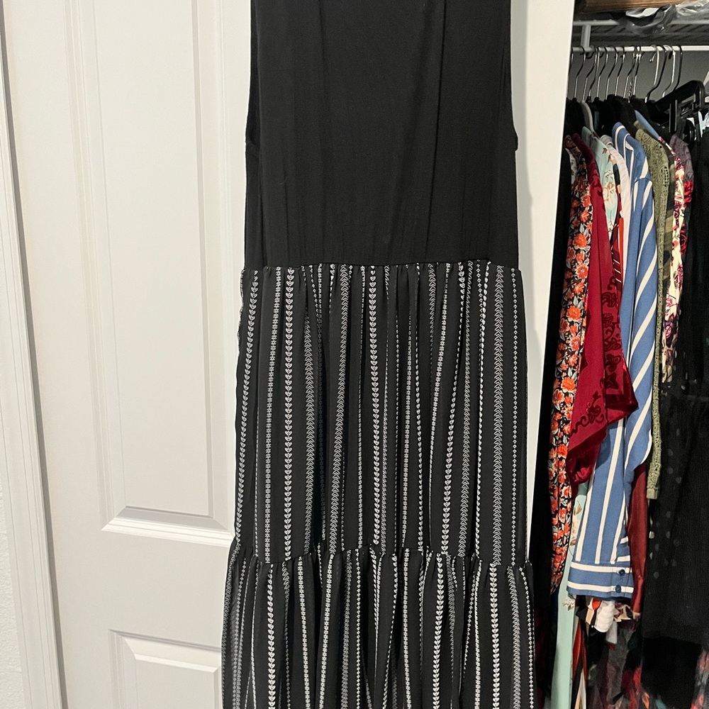 Torrid Black and Gray Sleeveless Maxi Sundress